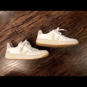 Veja White Leather Low Top Sneakers